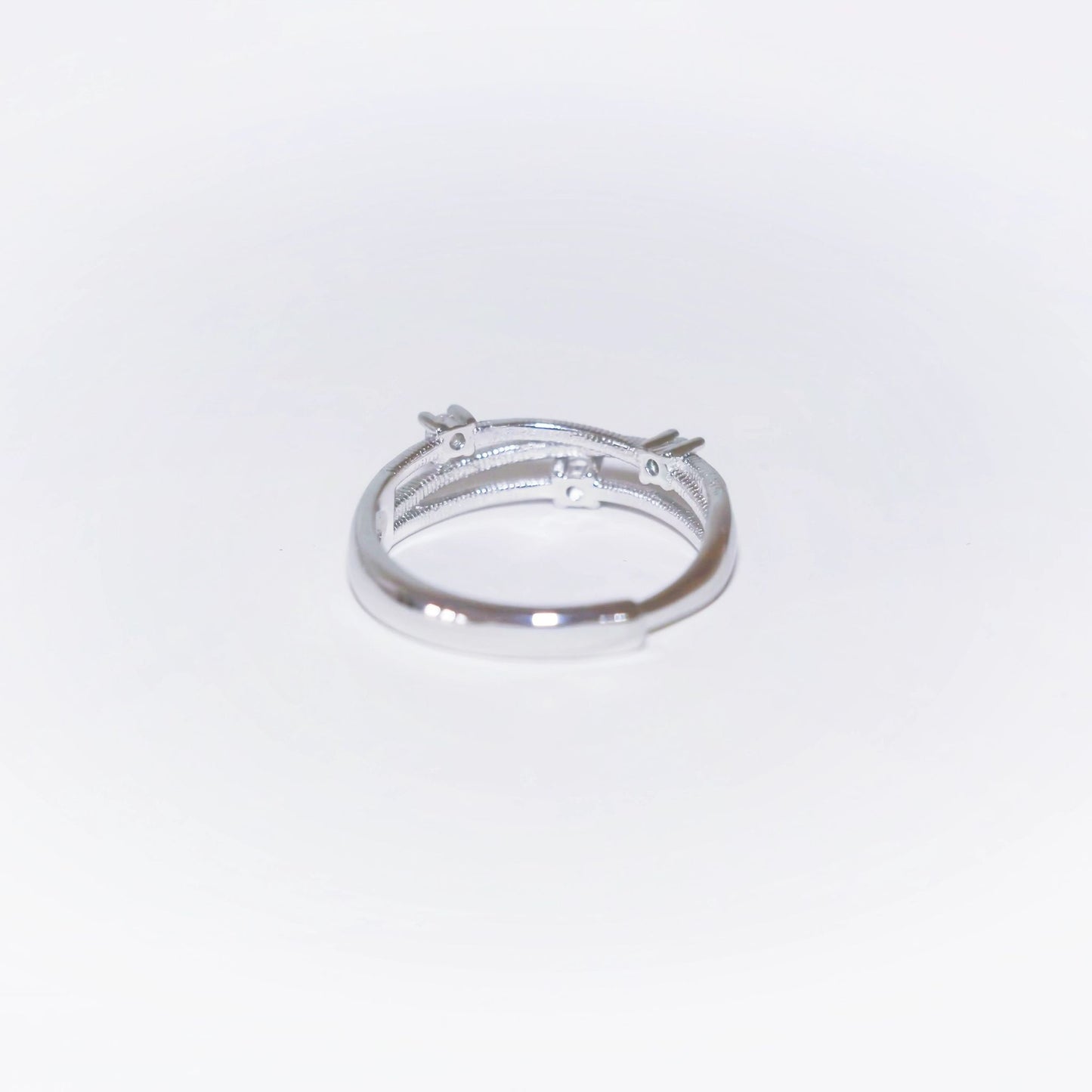 Brushed Open Ring in Sterling Silver & Gold Plated